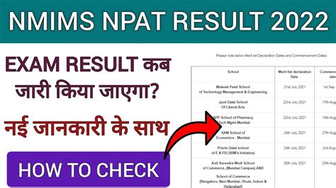 NPAT Result 2022: NMIMS NPAT Result releasing .